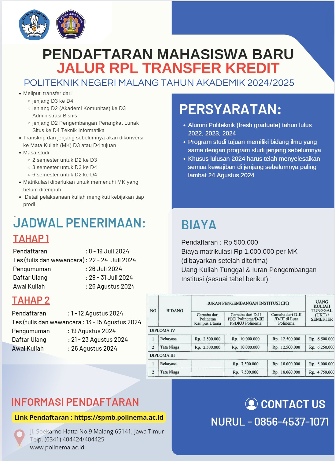 Flyer RPL Transfer Kredit